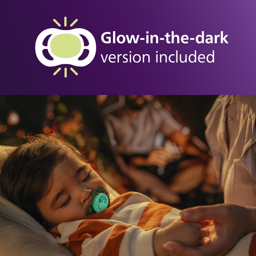 Philips Avent Ultra Air Napp Natt 0–6m 2-Pack, Blå/Ljusgrön