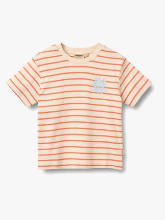 Wheat Jay T-shirt, Orange Stripe