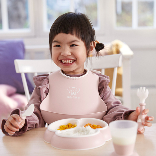 BabyBjörn Haklapp 2-pack, Grå/Blekrosa