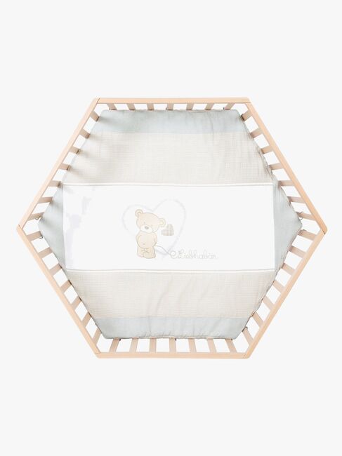 Roba Hexagon Lekhage med Hjul, Beloved Bear Natural Wood