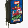 Marvel Avengers  Fyllt Trippelpennfodral 37 Delar, Blå