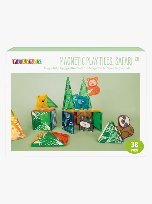 Playbox  Magnetiska Brickor Safari 38 Delar
