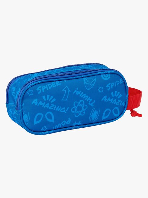 Marvel Spider-Man 3D Dubbelpennfodral, Röd/Marinblå