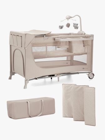 Kinderkraft JOY 2 Resesäng med Tillbehör, Beige