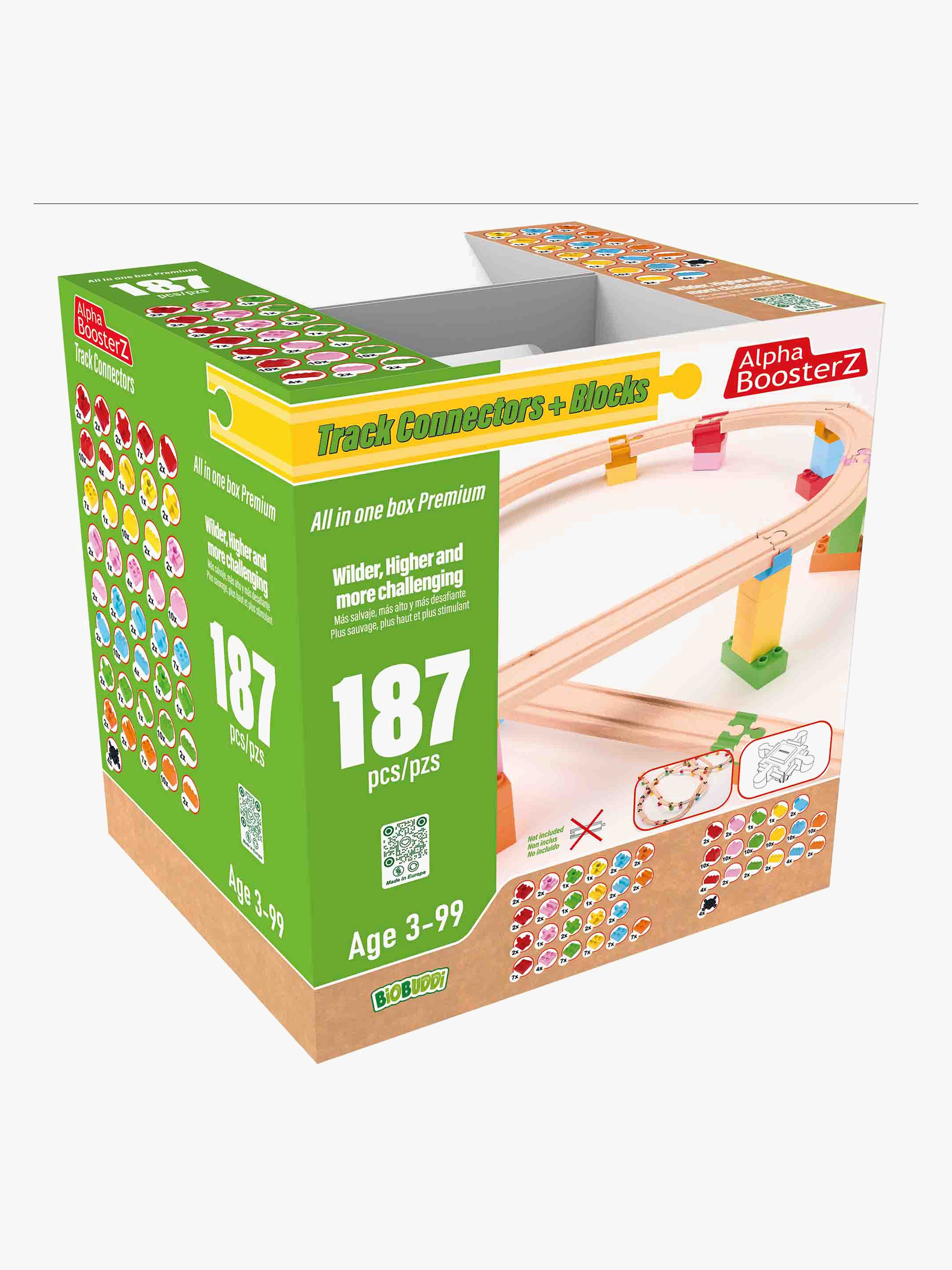 Alpha BoosterZ Track Connectors All In One Block Box Premium Byggset 187 Delar