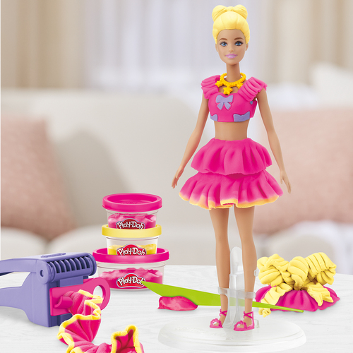 Play-Doh Barbie Leklera med Docka Volanger & Rosetter
