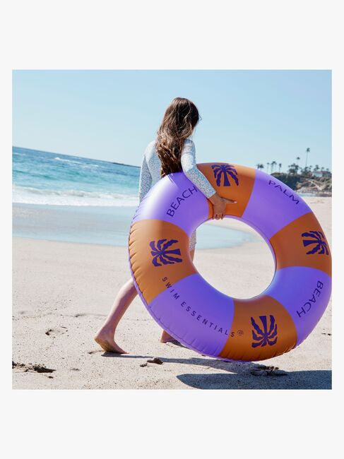 SwimEssentials Badring 120 cm, Palm Trees Purple