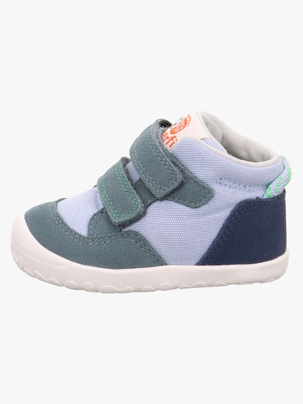 Superfit Flummi Barefoot Sneakers, Blå/Ljusgrön