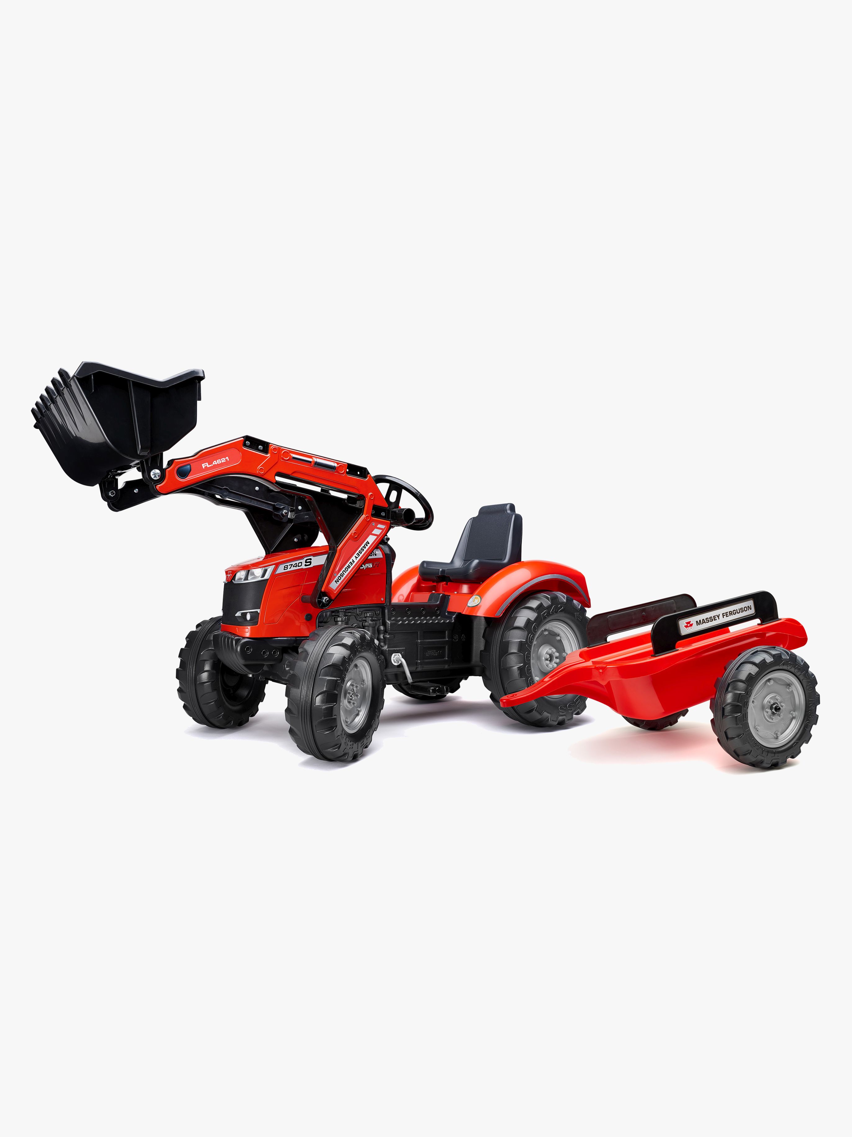 Falk Massey Ferguson Tramptraktor med Frontlastare och Släp