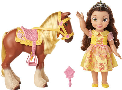 Disney Princess Dockan Belle & Hästen Philippe