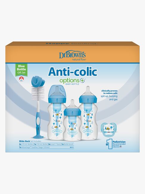 Dr. Brown's Wide Neck Options+ Gåvoset, Blå