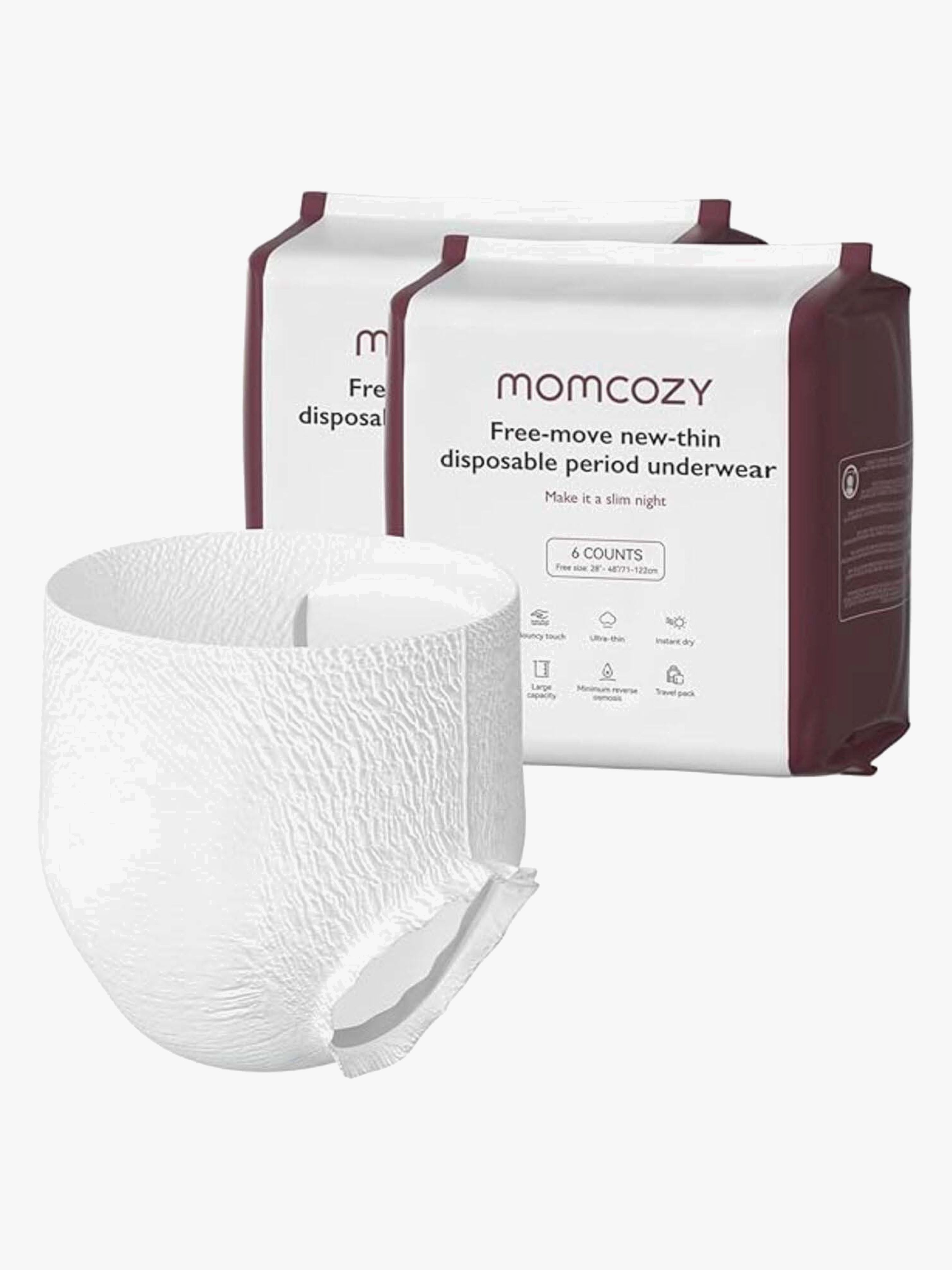 Momcozy Postpartum Engångstrosor 12-Pack, Vit - Bäst i test