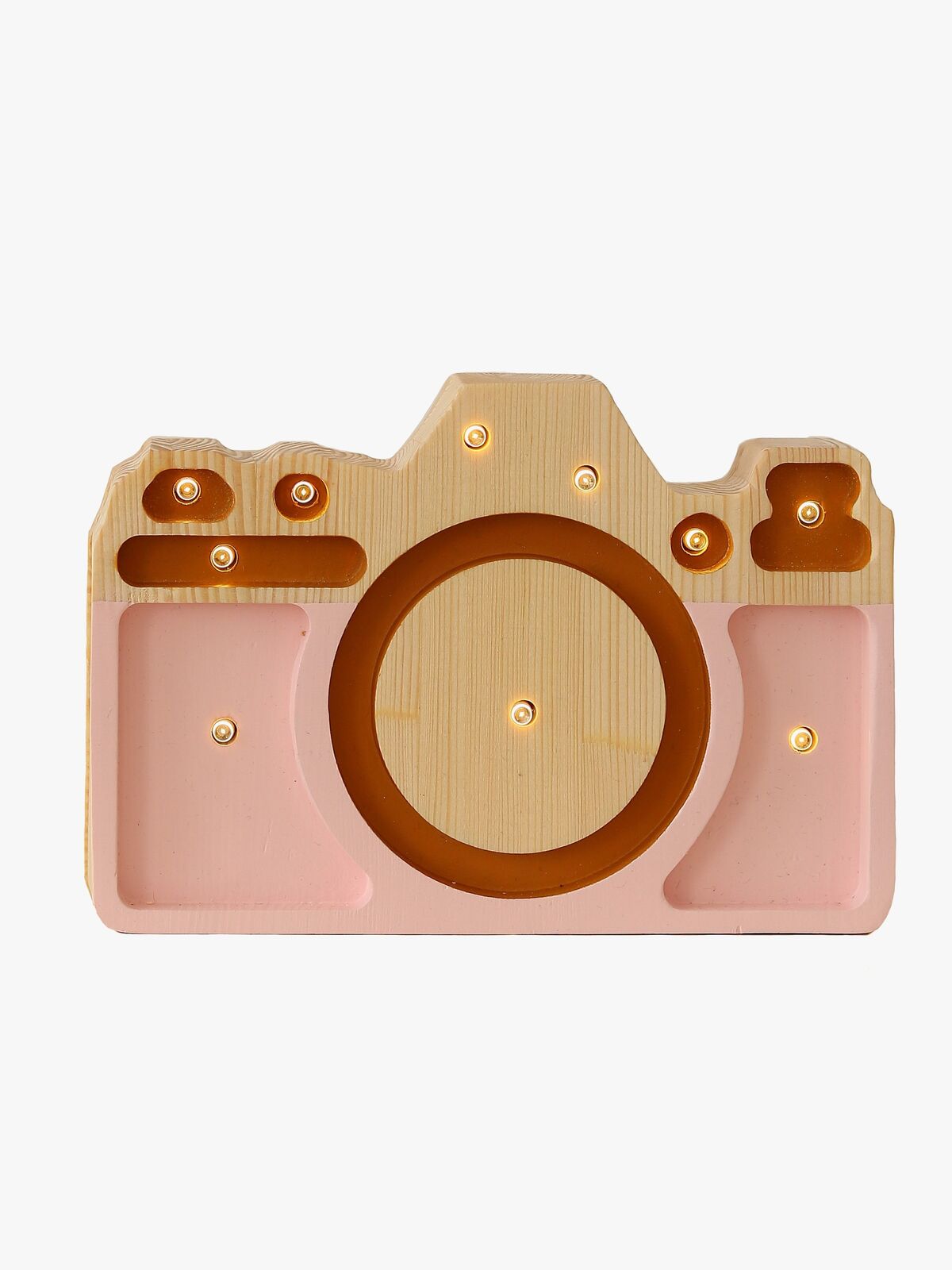 Little Lights Mini Lampa Kamera, Pastellrosa