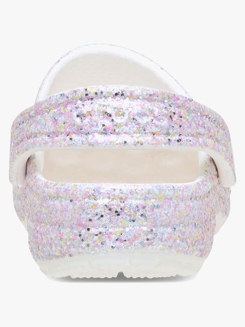 Crocs Classic Fantasy Glitter Kids Tofflor, White