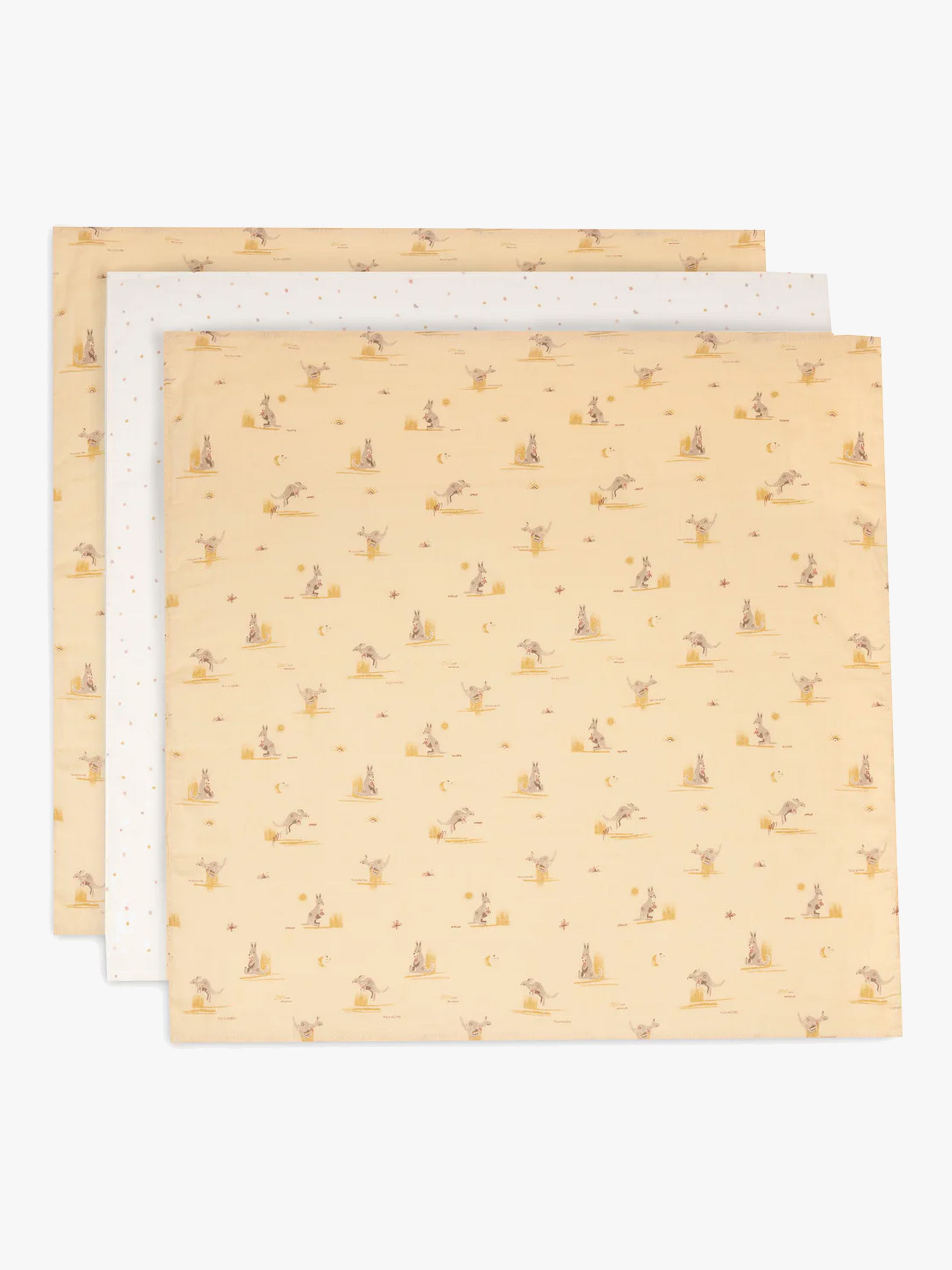 Jollein Muslinfiltar 3-Pack, Kangaroots
