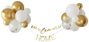 Ginger Ray Welcome Home Ballong, Vit/Guld