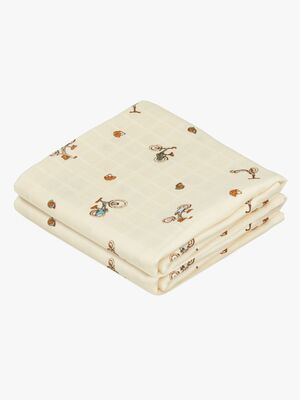 Cam Cam Copenhagen Muslinfiltar Mönstrade 2-Pack, Bicycles