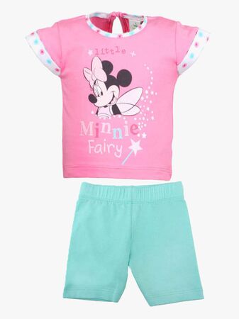 Disney Mimmi Pigg T-shirt Och Byxa, Rosa/Turkos