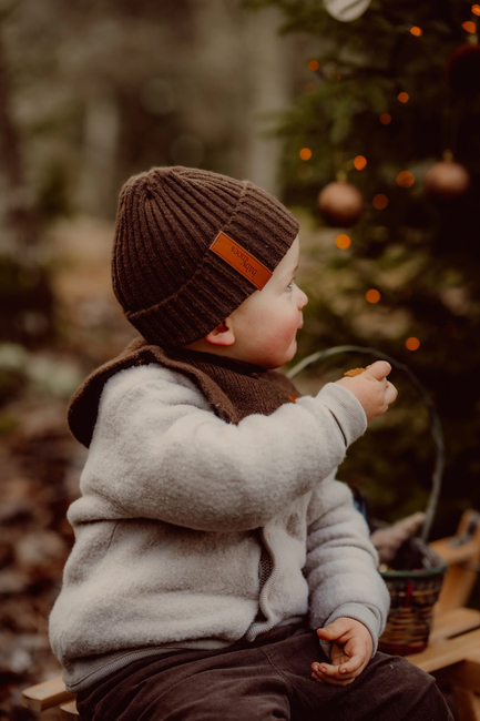 BabyMocs Stickad Mössa, Brown