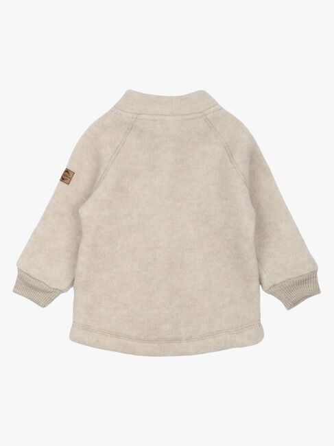 Mikk-Line Ullfleecejacka Barn, Melange Offwhite