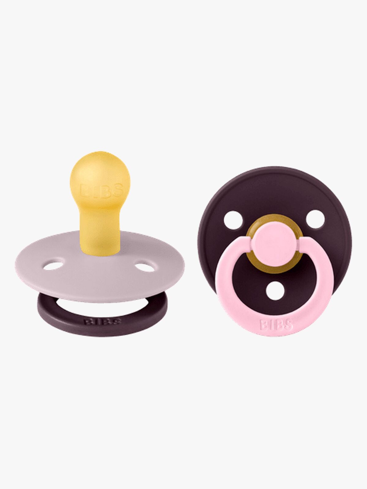 BIBS Studio Colour Fusion Napp 2-Pack Stl 1, Dusky Lilac Plum mix