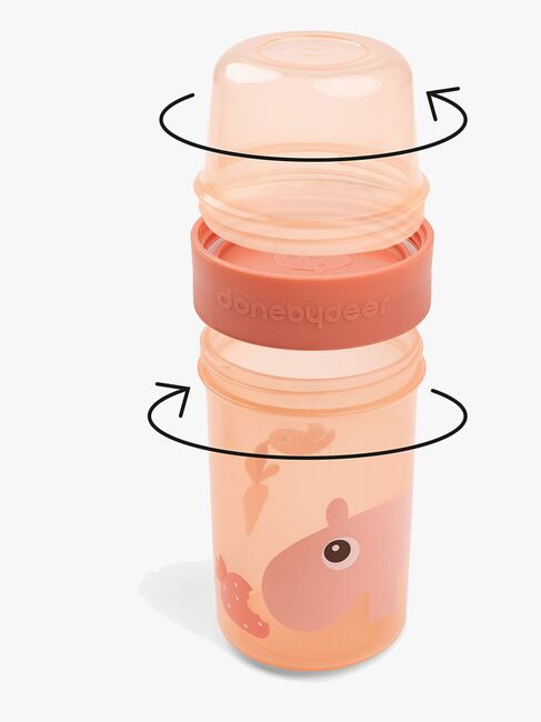 Done By Deer Ozzo To Go Two-Way Snacksbehållare, Papaya