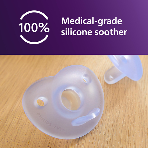 Philips Avent Soothie Napp 0–6m 2-Pack, Rosa/Ljusrosa