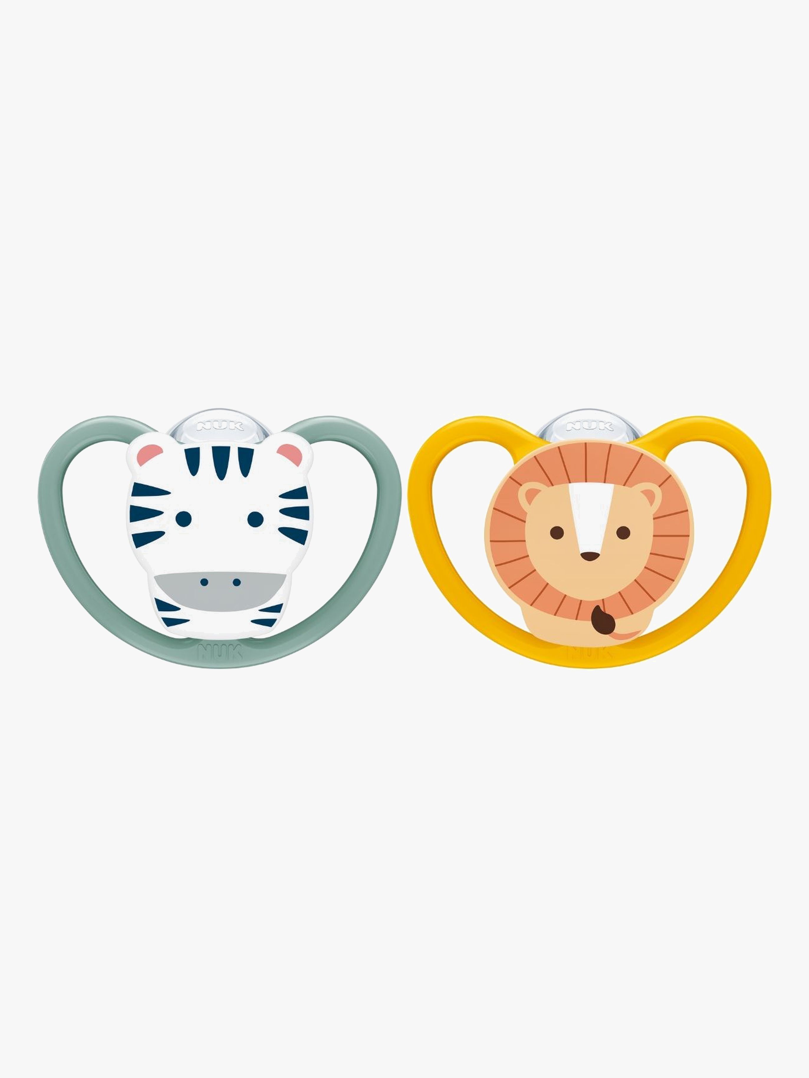 NUK Perfect Match Air Napp 2-Pack Stl 2, Zebra/Lion
