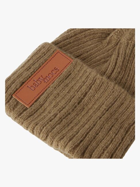 BabyMocs Stickad Mössa, Greige