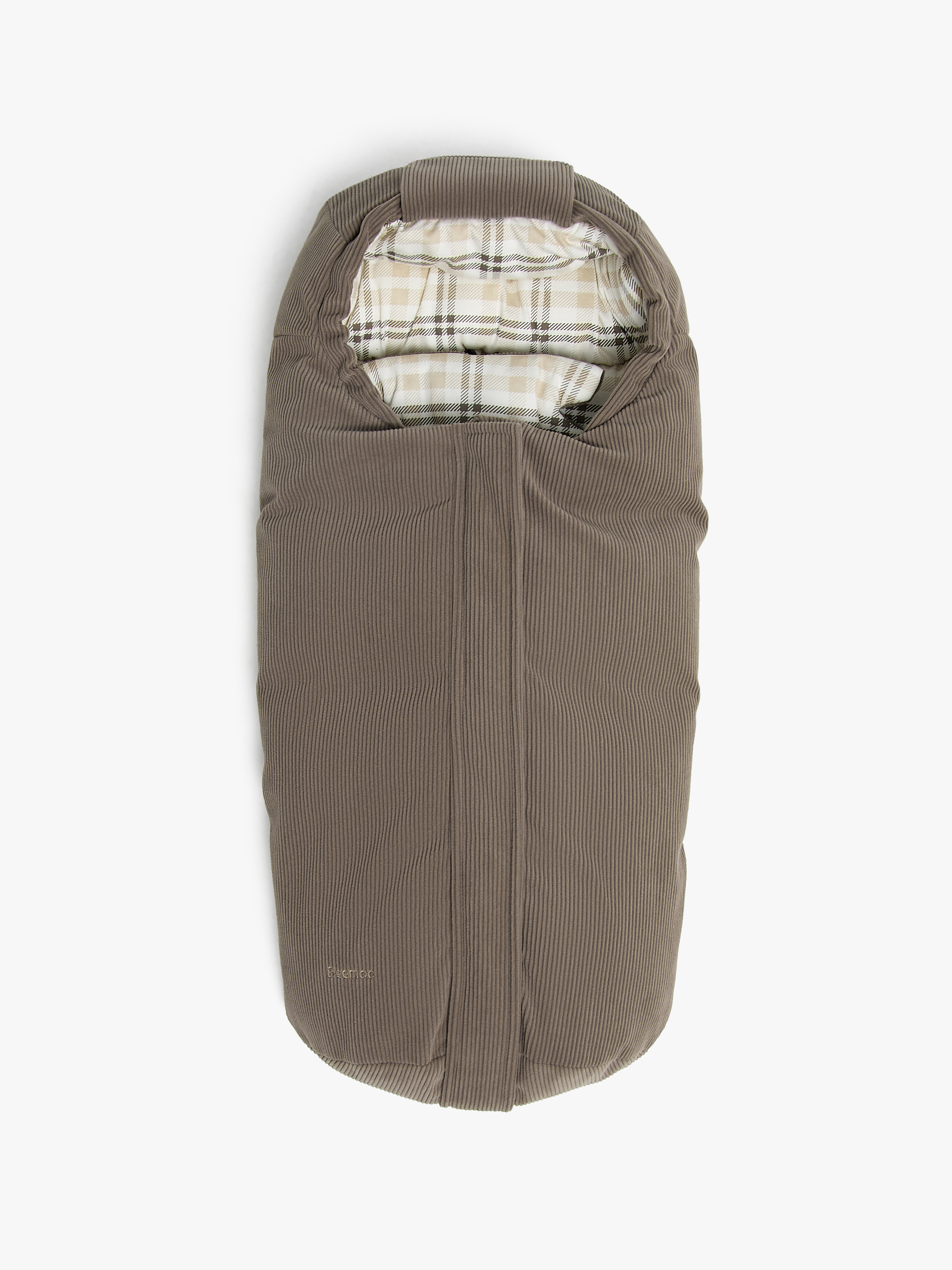 Beemoo Mini Vinteråkpåse, Taupe Manchester/Checkered