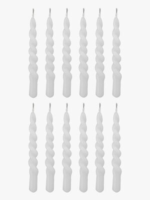 Bloomingville Twist Ljus Paraffin, Vit