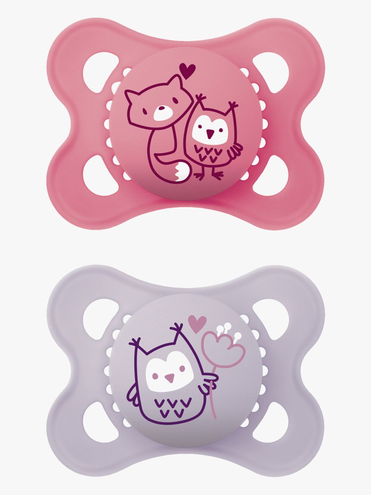 MAM Original Naturgummi Nappar 0-6m, Rosa