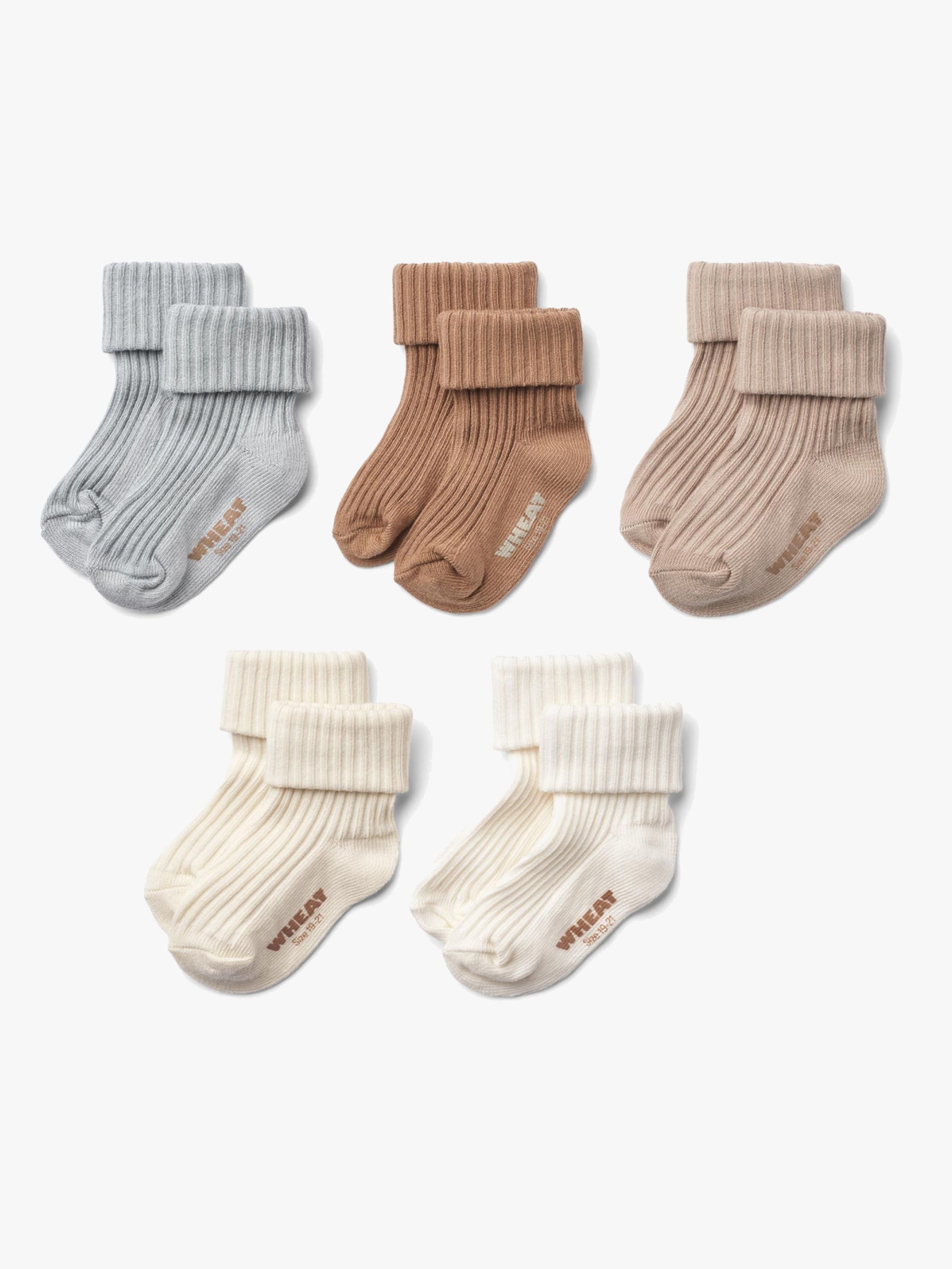 Wheat Gift Box Evig Strumpor 5-Pack, Rose, 19-21