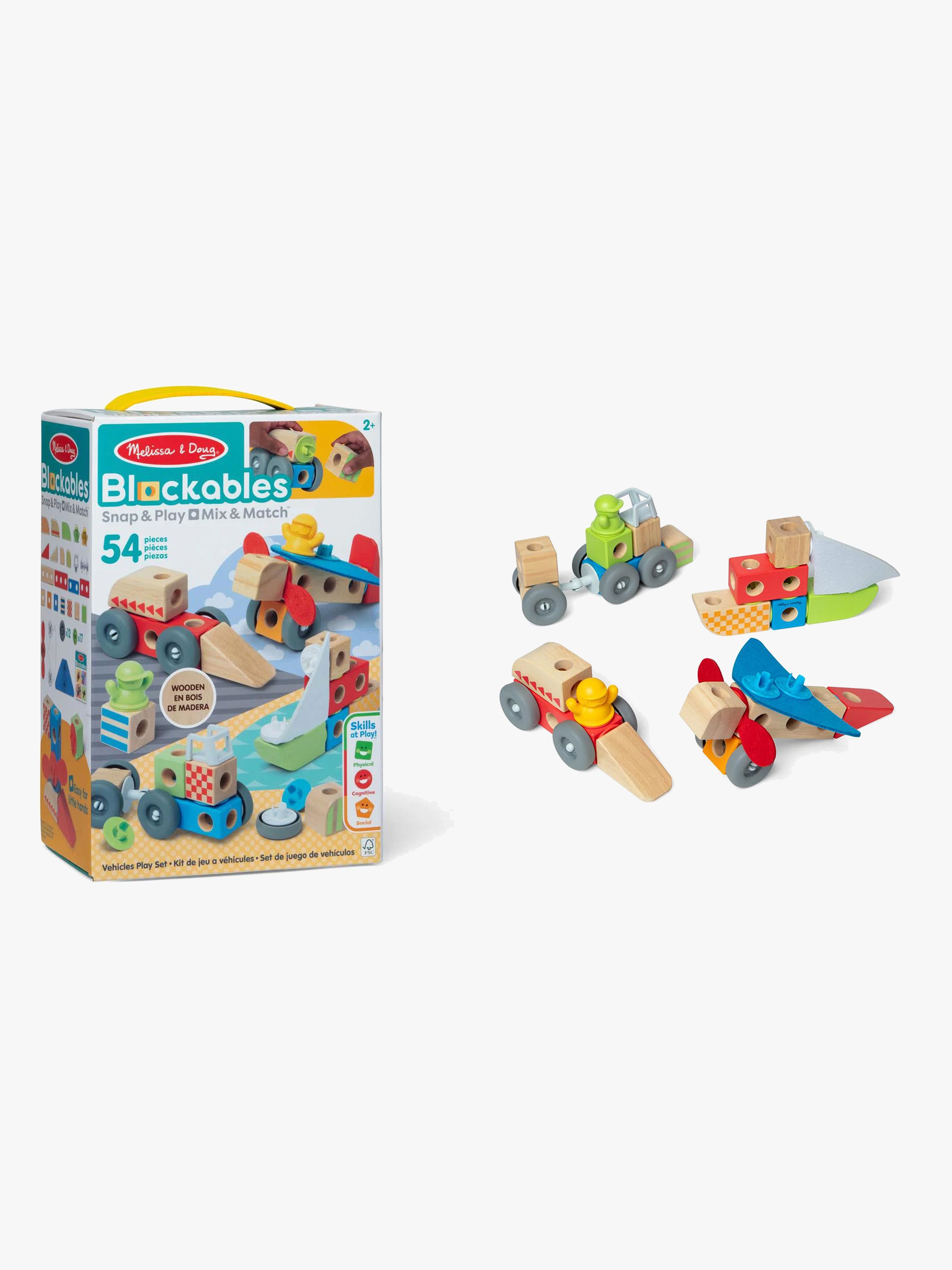 Melissa &  Doug Blockables Byggset Fordon 54 Delar