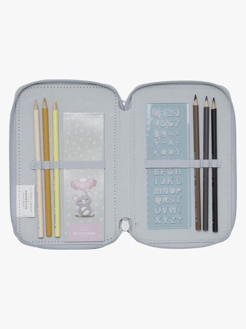 Beckmann Fylld Trippelpennfodral, Forest Deer Dusty Mint
