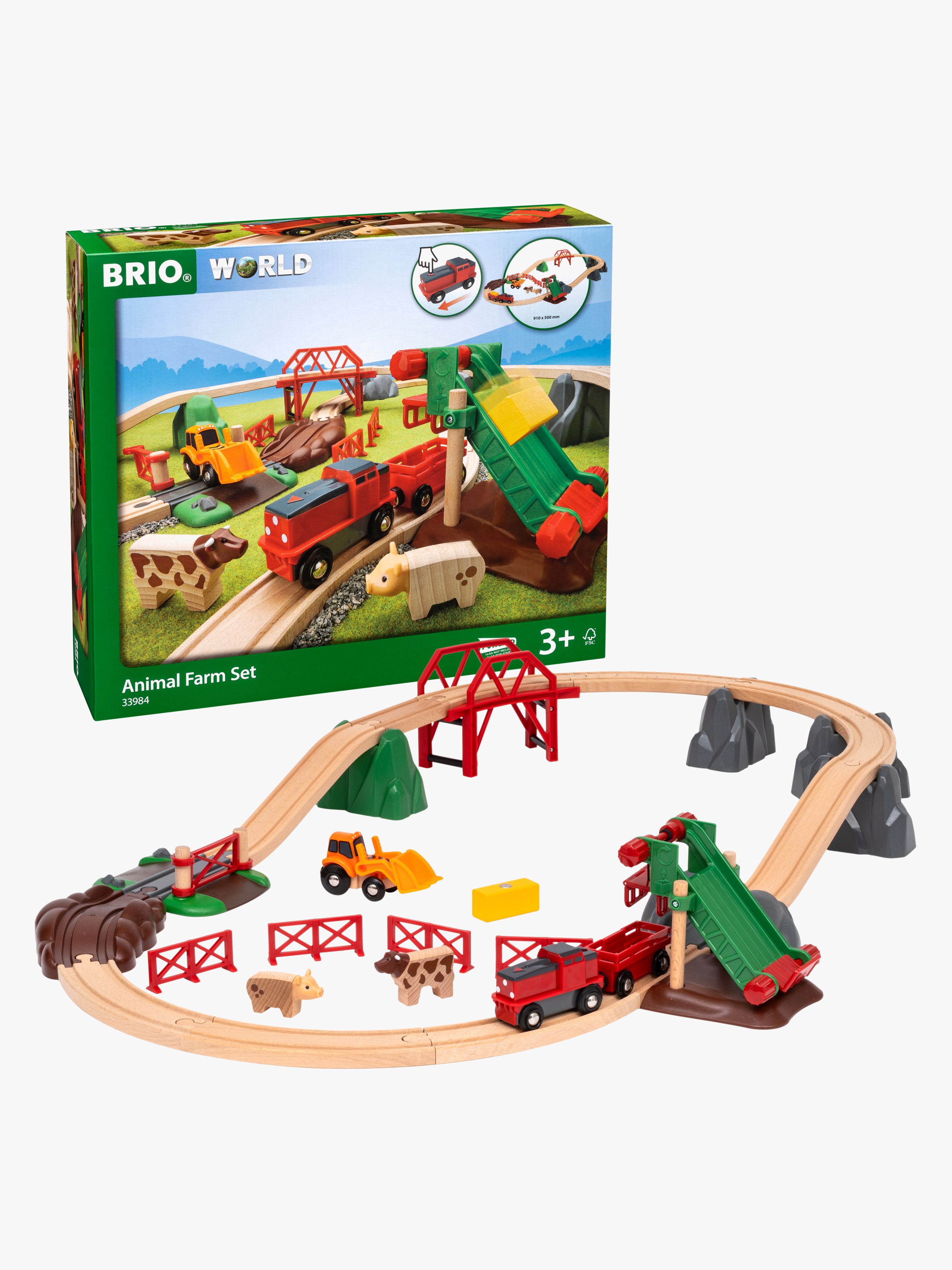 BRIO 33984 Batteridrivet Godståg Bondgård 30 Delar