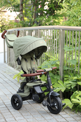 QPlay Rito Delux 6-in-1 Klapp-Dreirad, Olivgrün