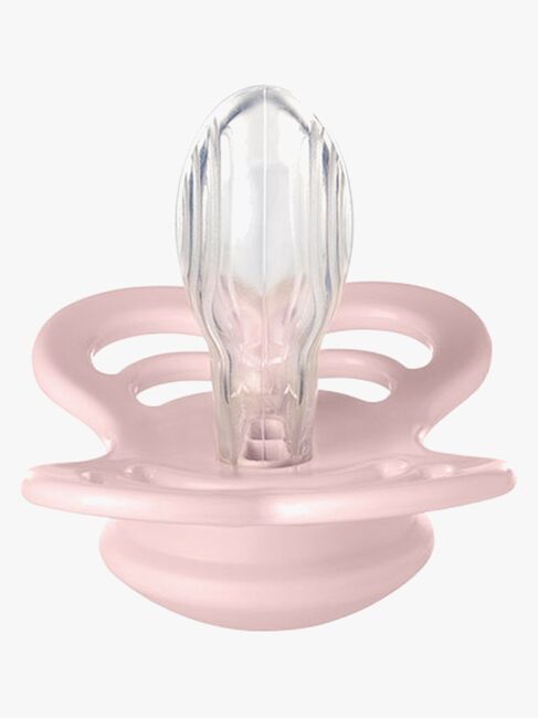 BIBS Supreme Napp 2-pack Silikon Stl 1 Symmetrisk, Haze/Blossom