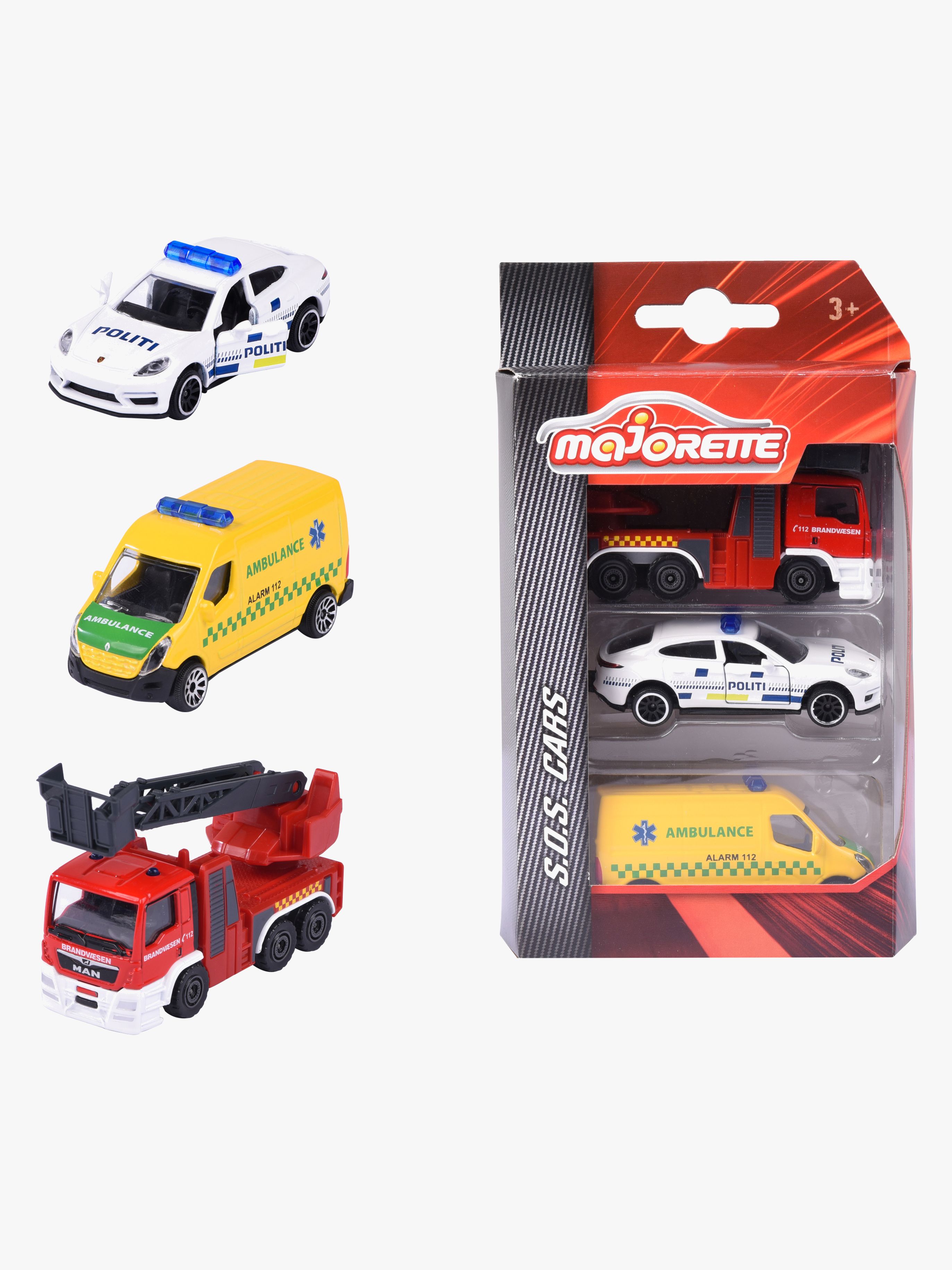 Majorette Danska Utryckningsfordon 3-Pack