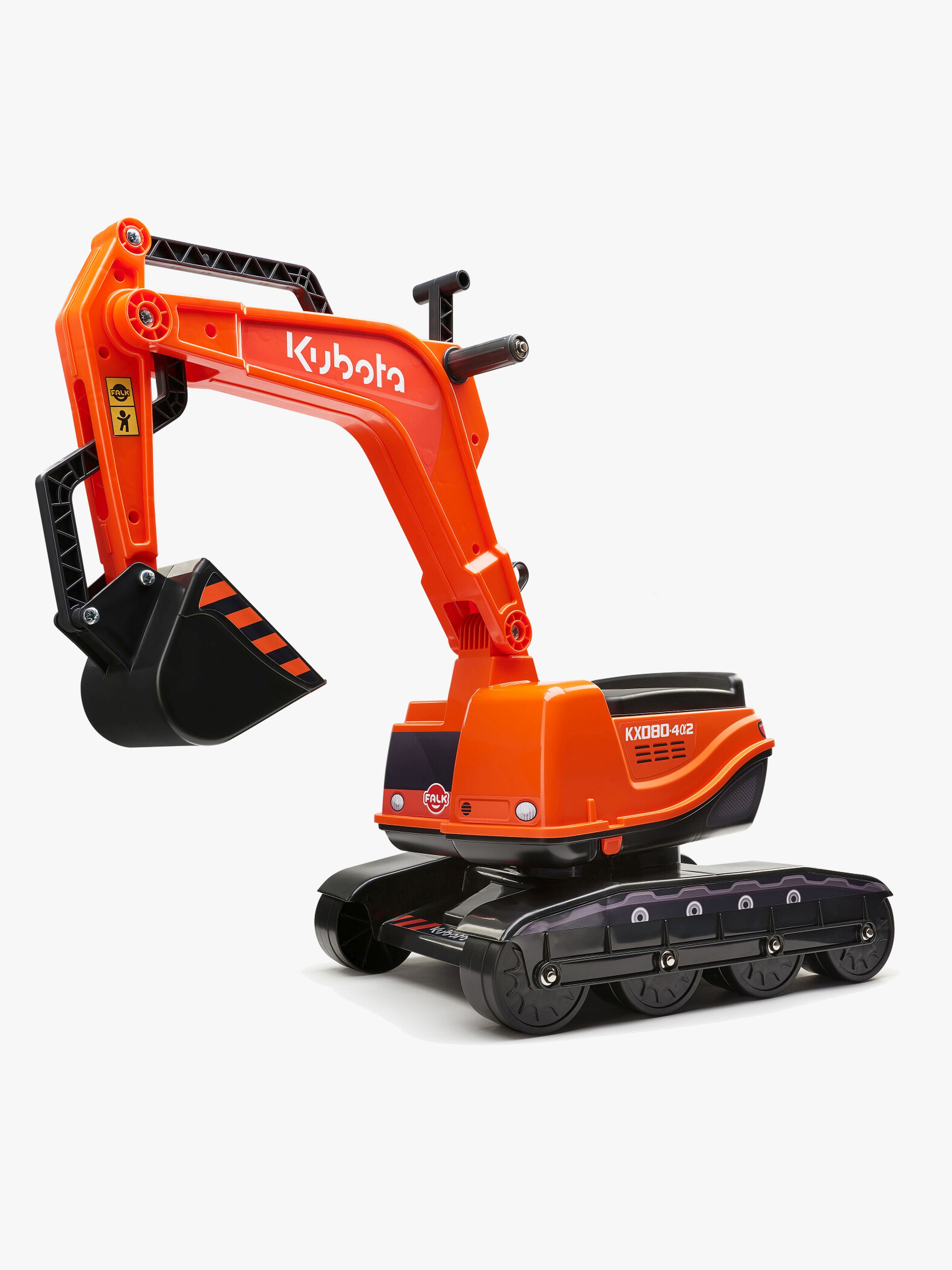 Falk Ride-on Grävmaskin Super Builder inkl. Hjälm Orange