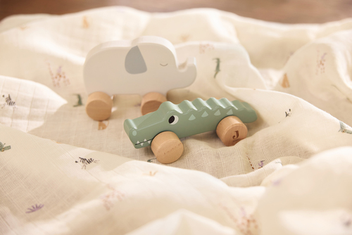 Jollein Krokodil På Hjul Jungle Jambo Träleksak