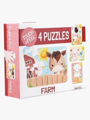 Barbo Toys  Rör & känn Pussel Bondgårdsvänner 4-i-1