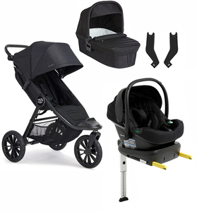 Baby Jogger City Elite 2 Duovagn inkl. Beemoo Route Babyskydd & Bas, Opulent Black/Black Stone