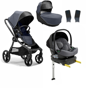 Baby Jogger City Sights Duovagn inkl. Beemoo Route Babyskydd & Bas, Commuter/Mineral Grey
