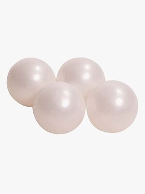 MeowBaby Bløde Plastbolde 7 Cm Til Boldbassin 50 Stk, Perlehvid