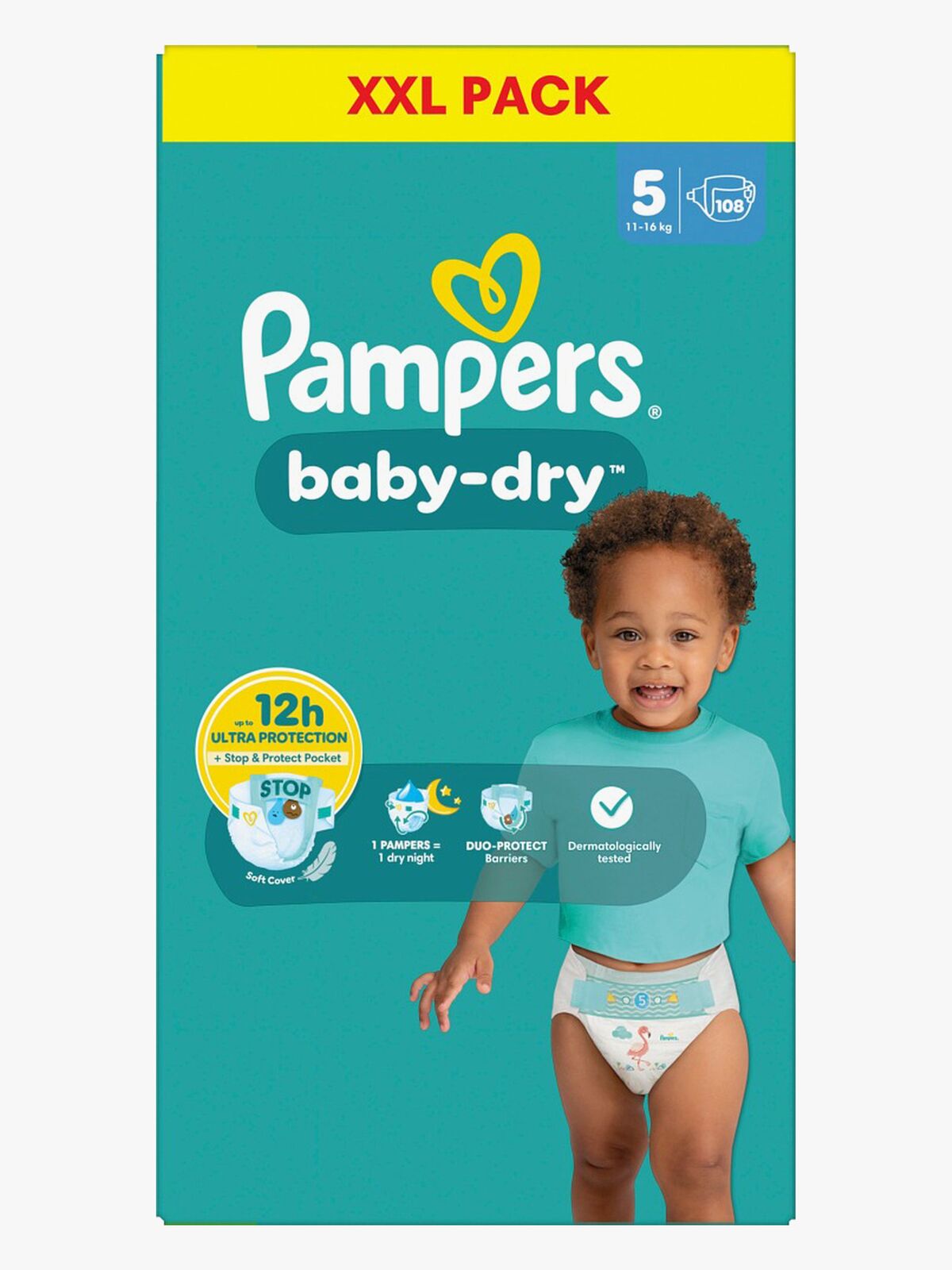 Pampers Baby Dry Blöjor Stl 5 11-16 kg XXL 108-Pack
