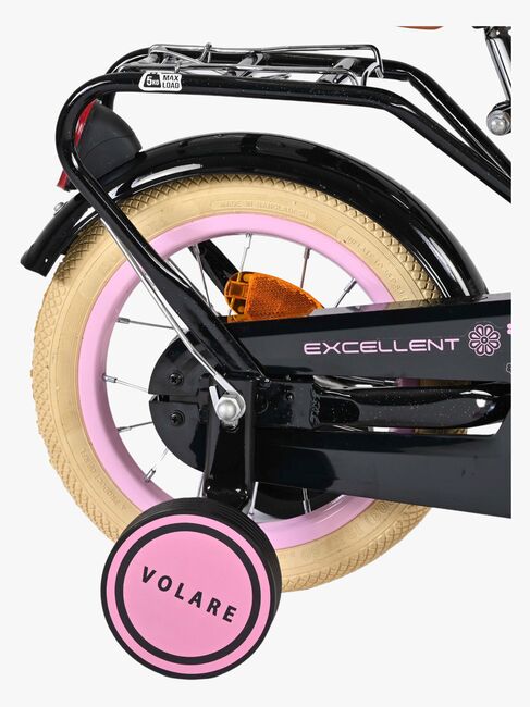 Volare Excellent Cykel med Korg 12 Tum, Svart