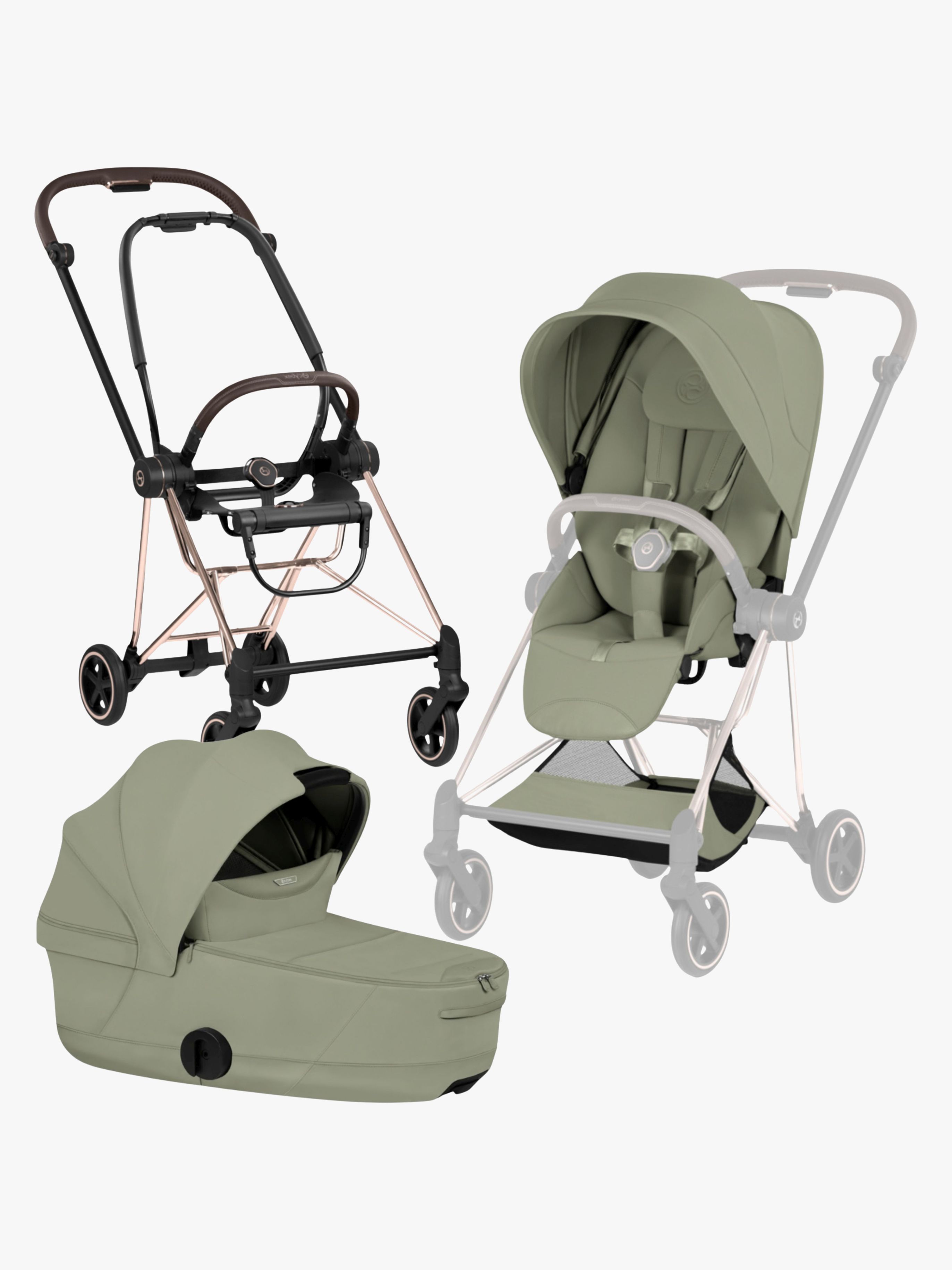 Cybex Mios Style Duovagn, Rosegold/Sage Green