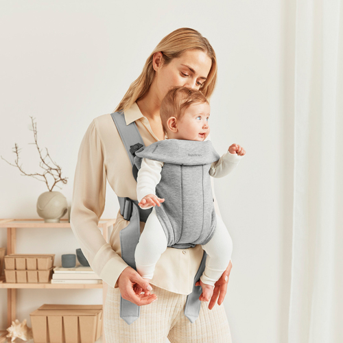 BabyBjörn Mini Bärsele 3D Jersey, Ljusgrå