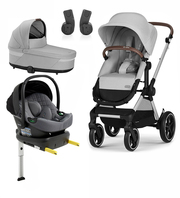 Cybex BALIOS S Lux Duovagn inkl. Beemoo Route Babyskydd & Bas, Lava Grey/Mineral Grey